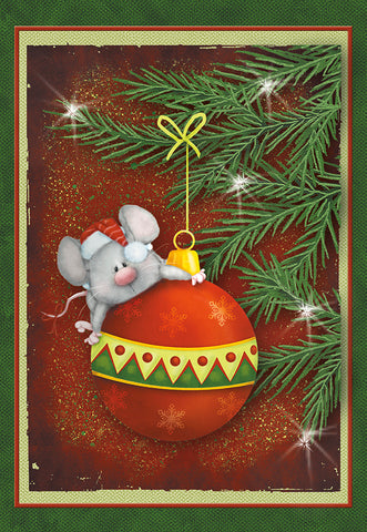 Christmas Card - Mouse Ornament